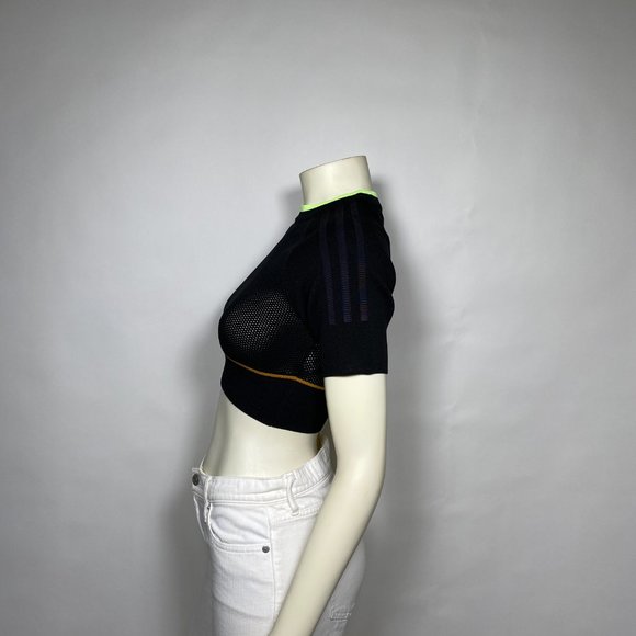 ADIDAS x IVY PARK Black Mesh Knit Crop Top - Picture 6 of 8